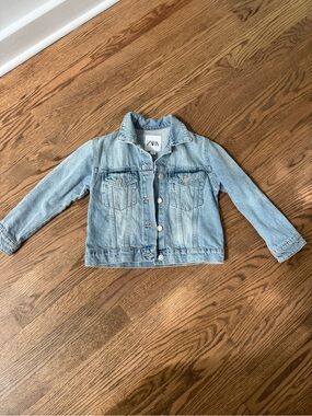 Zara Girls Denim Jean Jacket Size 6-7 Years Like New